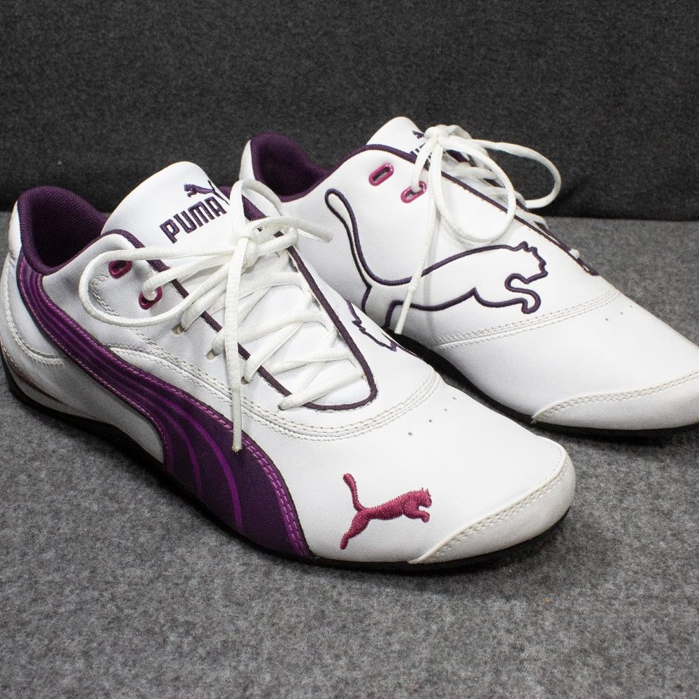 Puma Womens Drift Cat III 303744 01 Purple White Casual Shoes Sneakers Size 10